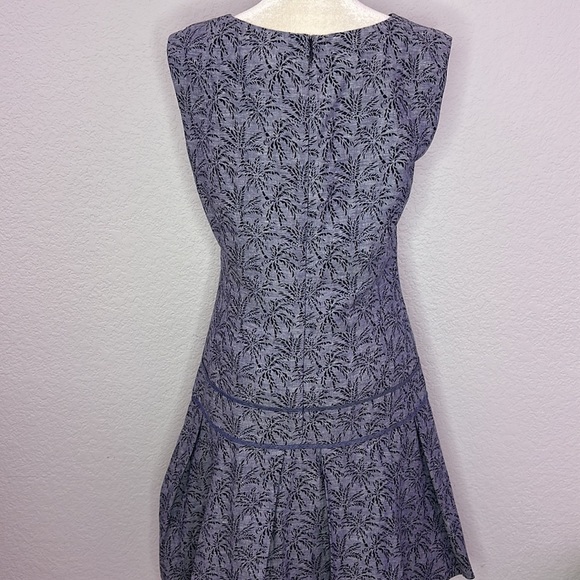 J. Crew Women’s Palm Tree Print Drop Waist Sleeveless Dress 4 - Picture 8 of 13